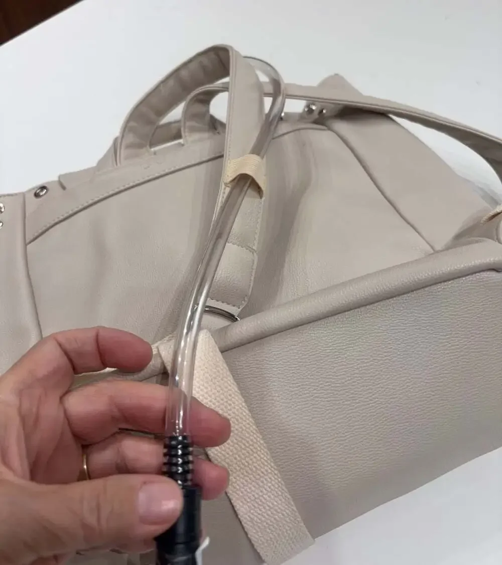Hydration Backpack Bota Beige Faux Leather NWOT